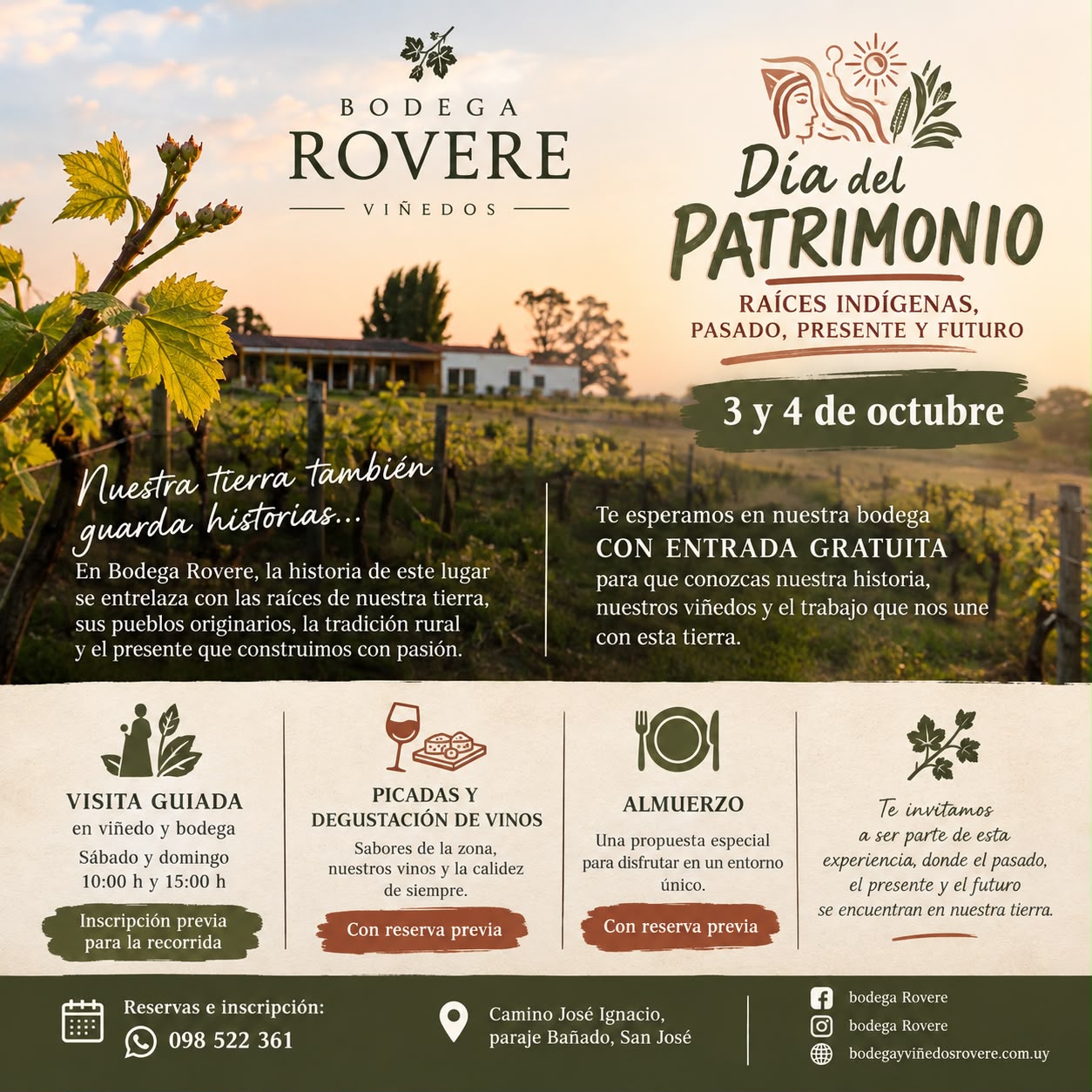 BODEGA ROVERE -  FIN DE SEMANA DEL PATRIMONIO