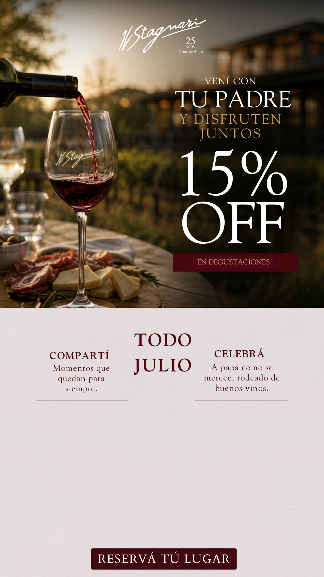 BODEGA H STAGNARI - CELEBRA A PAPA COMO SE MERECE