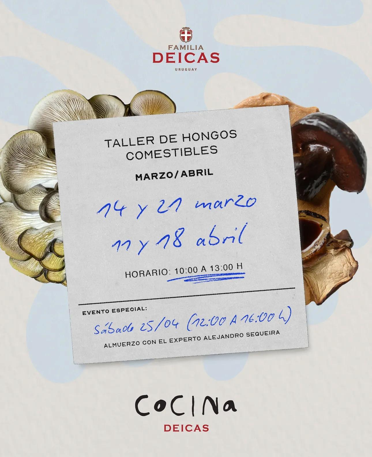 FAMILIA DEICAS: TALLER DE HONGOS COMESTIBLES