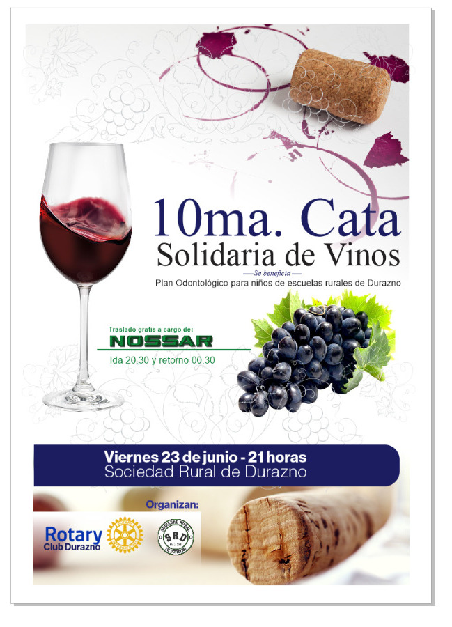 CLUB ROTARIO DURAZNO: 10º CATA SOLIDARIA DE VINOS