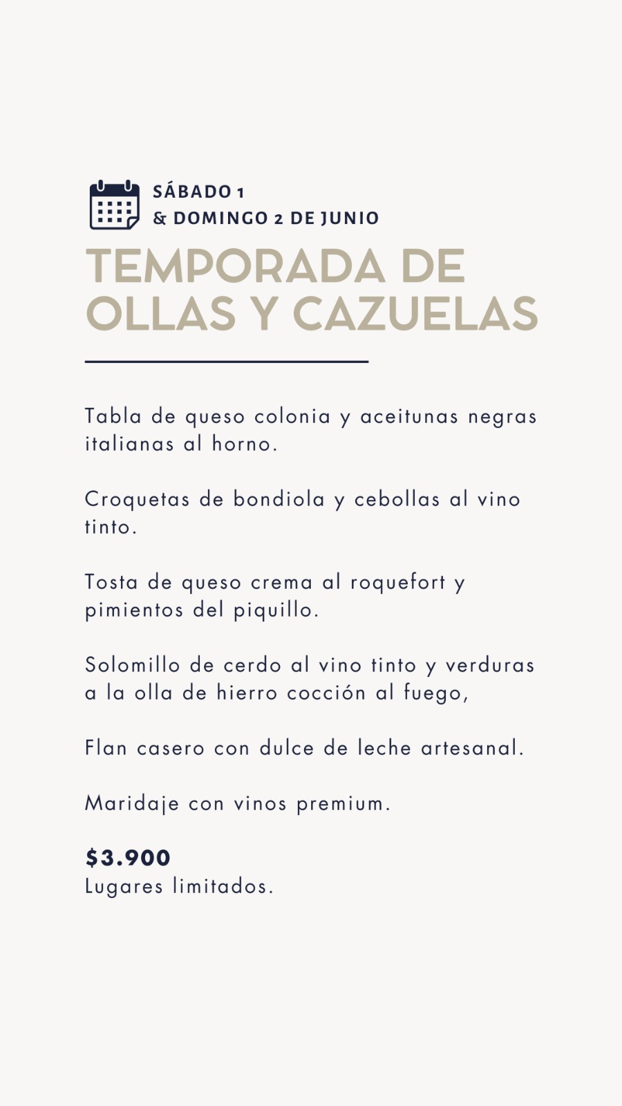 TEMPORADA DE OLLAS Y CAZUELAS EN ALTO DE LA BALLENA