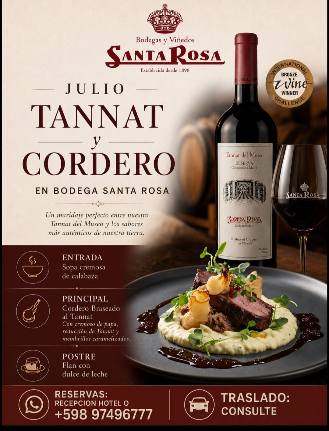 BODEGA SANTA ROSA -  JULIO TANNAT Y CORDERO