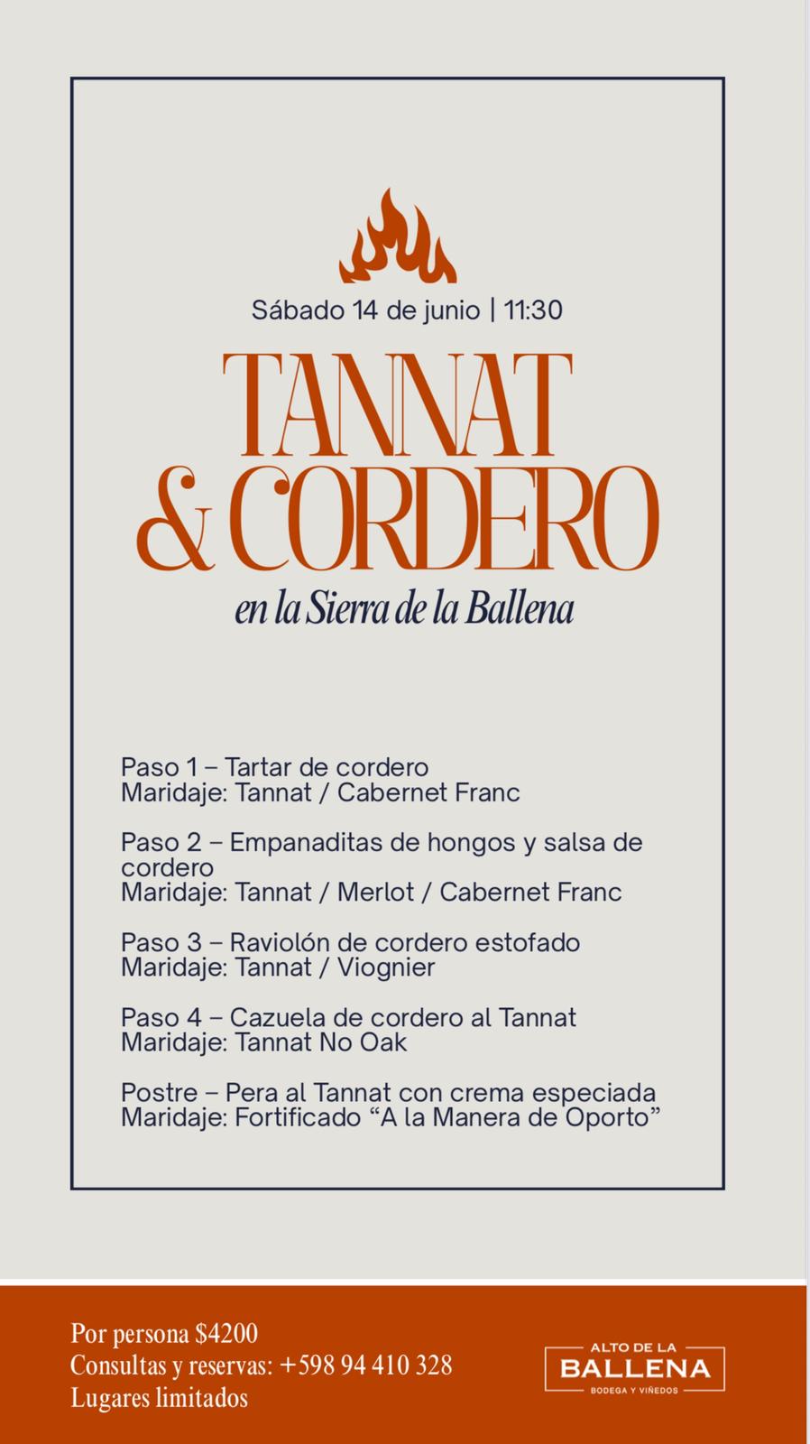 BODEGA ALTO DE LA BALLENA: TANNAT & CORDERO